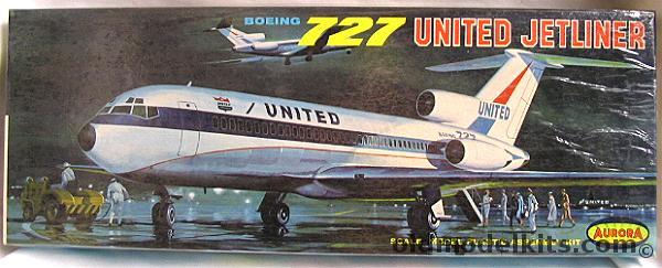 Aurora 1/96 727 United Jetliner, 353-250 plastic model kit